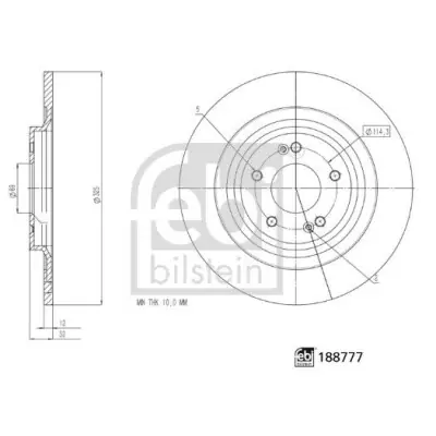 Disco de freno FEBI BILSTEIN 188777 Premium